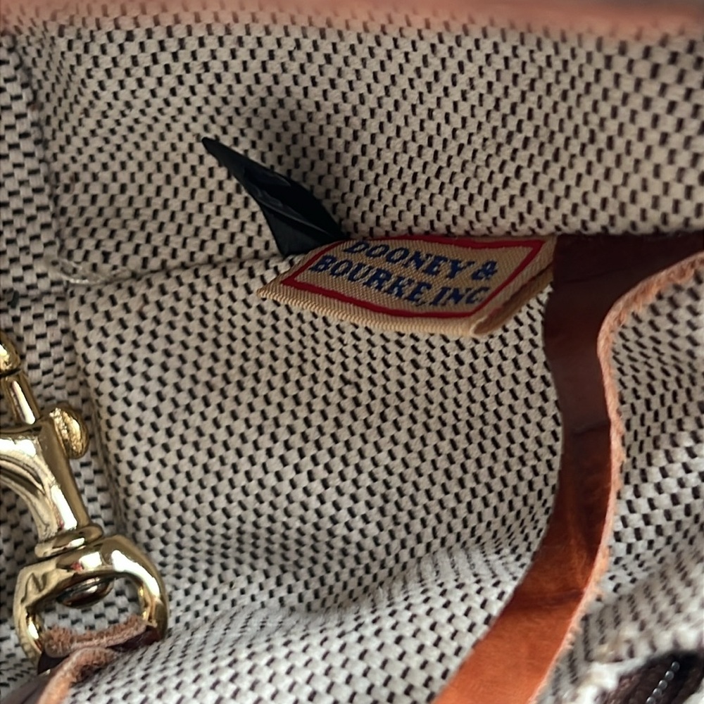 Dooney & Bourke Croc-Embossed Small Brown Leather Shoulder Bag - Picture 7 of 9